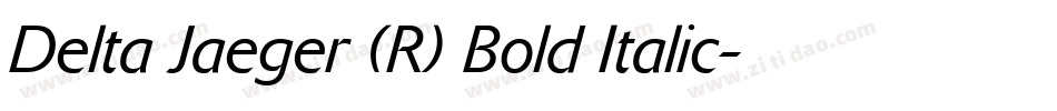 Delta Jaeger (R) Bold Italic字体转换